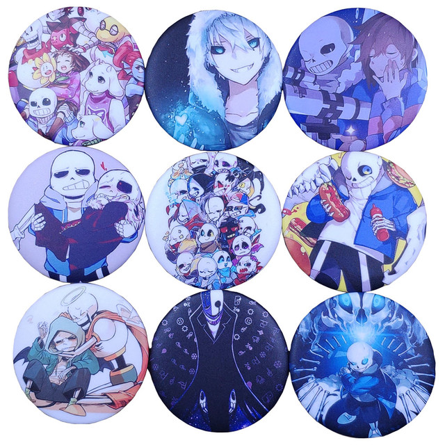 Anime Undertale Sans Icon Brooch Cosplay Badge Backpacks Button Papyrus  Clothes Female Breastpin Birthday Gift CSZX